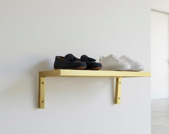 Gold Wall Schuhregal - Floating Metall Sneaker Regal