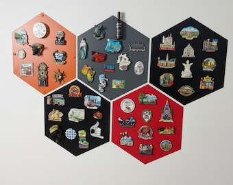 Magnet Sammlung Display, Hexagon Magnettafel, Souvenir Magnetwand