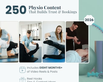 250+ Physiotherapeuten-Inhalt für Physiotherapeuten, Physiotherapie-Branding-Kit, Reha-Spezialisten, Reha-Kliniken, PT, Wellness-Creators