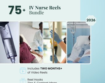 75+ IV Nurse Reels Instagram Templates, IV Therapy Reels, IV Therapy Posting, Instagram Iv Therapy, Iv Therapy Bundle, Iv Therapy Facebook