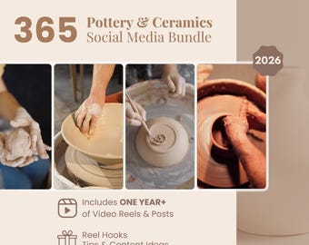 365+ Ceramic Templates, Pottery Video Reels & Posts for Pottery Artists and Ceramic Artists, Pinterest Ceramic Pottery, Online Ceramics