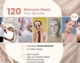 120+ Skincare Reels Mini Bundle for Estheticians, Skincare Brands, TikToker Template, SkincareContent, Esthetician Content, Skincare Posting