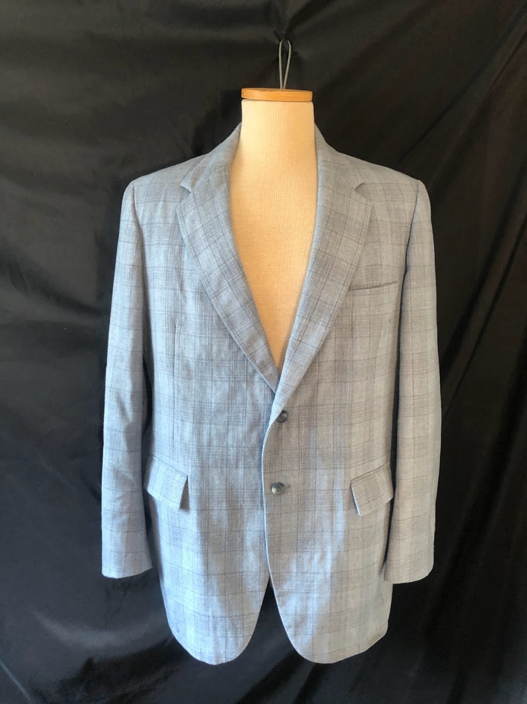 1960s Men's Powder Blue Suit Jacket, Size 46 Blazer Etsy