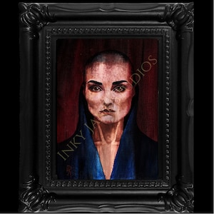 Canvas print of Sinead O&#39;Connor from original oil painting, poster, portrait art