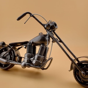Metal Harley Chopper- Motorbike Lover - Scrap Metal Art- Motorbike Gift Idea- Motorbike Welding Art