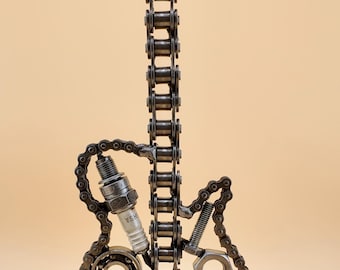 Guitar Metal Sculpture- Guitar Lover Gift- Best Gift Idea- Welding Art