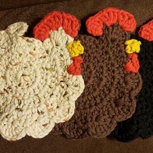 Crochet Chicken Coasters m