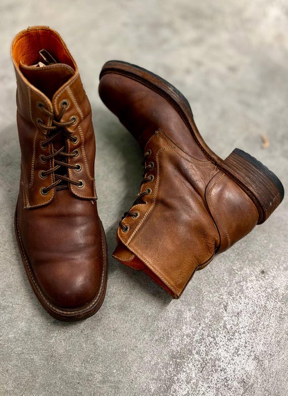 Vintage Frye Americana Work Boots Cognac Brown (Men’s Size 12)