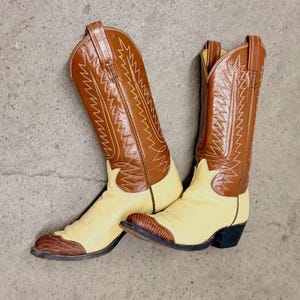 Tony Lama Wingtip Cowboy Boots - Etsy display picture 3
