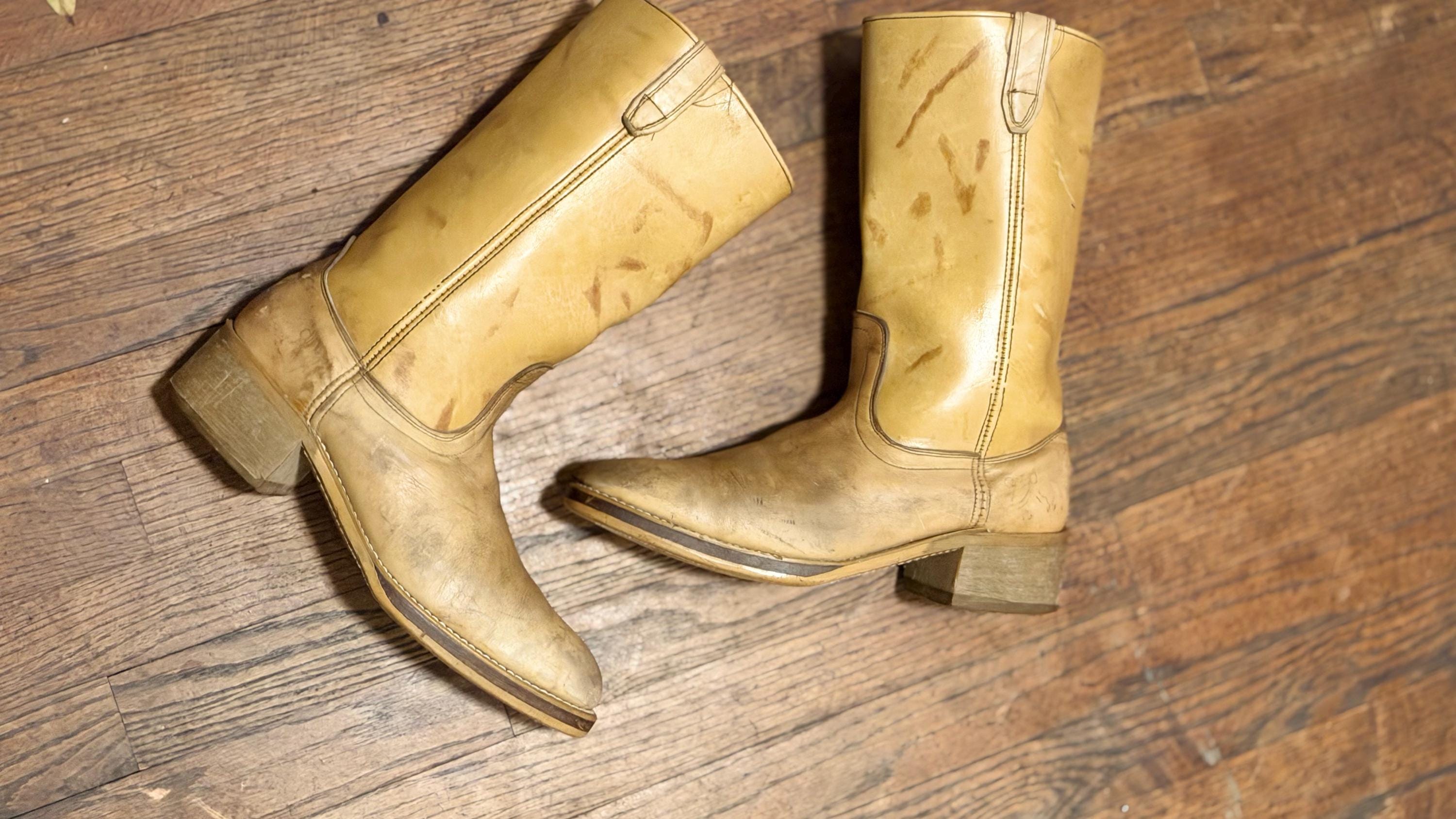 Frye Tan Campus Leather Banana Boots Banana Campus 14L Boot – Prism Boutique main image 2