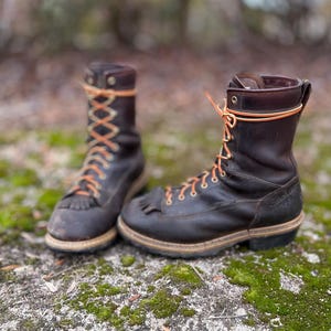 Vintage Logger Boots Men - Etsy display picture 1