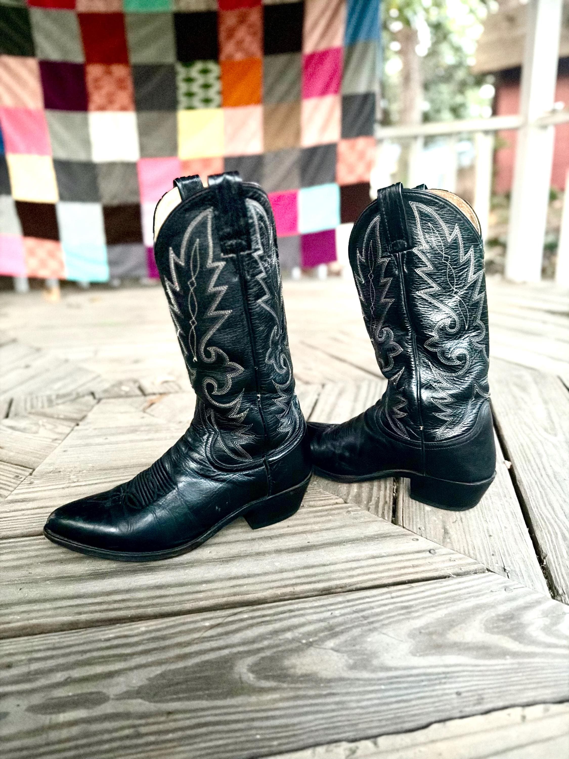 m*i様 USA製ダンポストリザードブラックレザーウエスタンブーツ Dan post boots - Etsy 日本