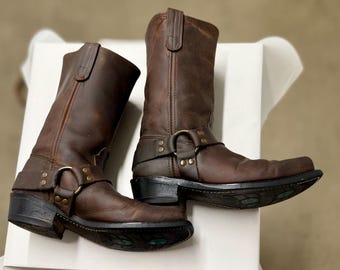 Frye Harness Ankle Boots: Model Phillip Cognac Leather  display picture 1