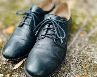 Retro Y2K Frye Brown Leather Lace up Oxford Style Shoes Size  display picture 1