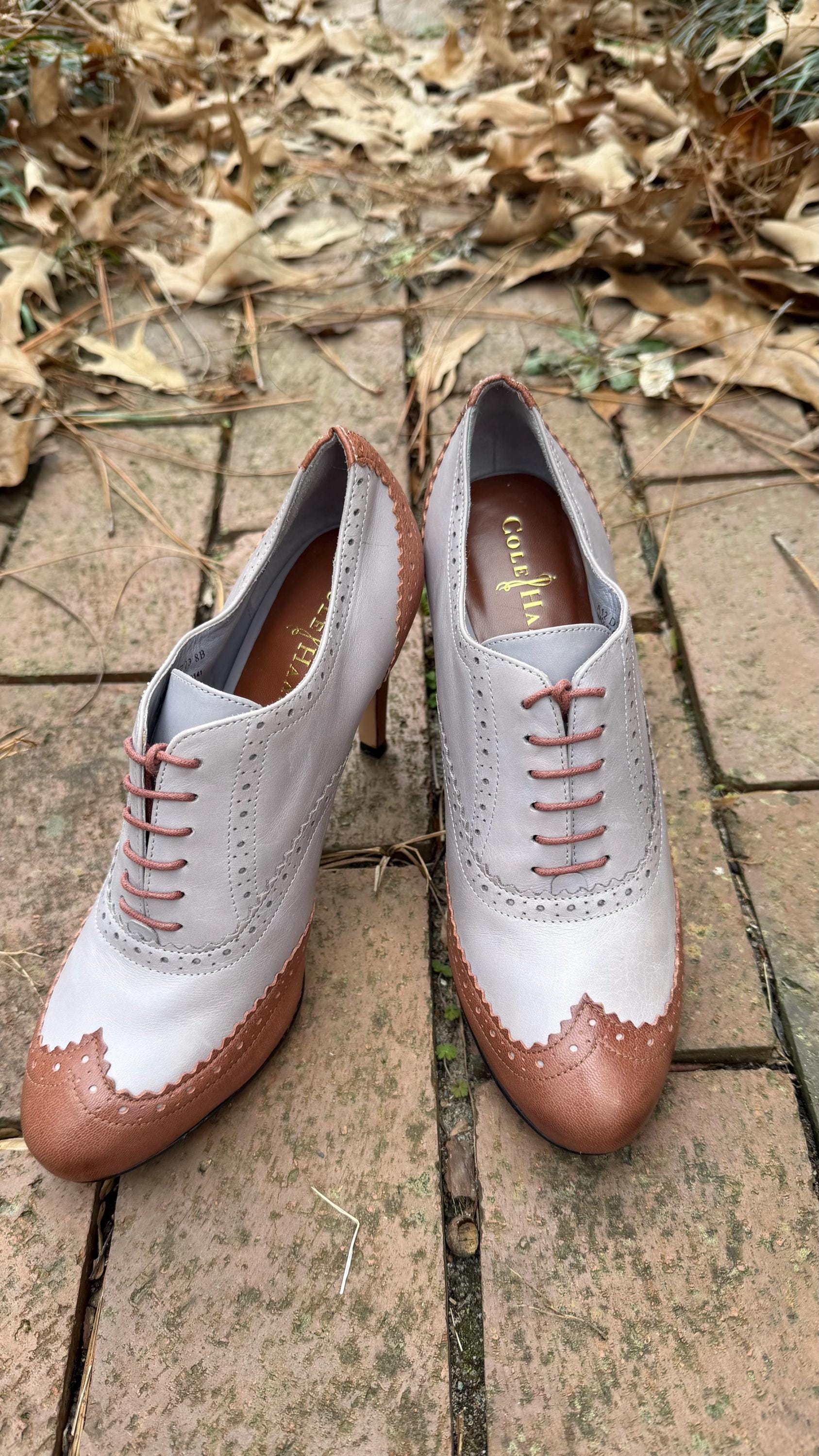 Cole Haan Brown Leather Oxfords‎ Woven Dress Shoes Lace Up 7.5B Cole Haan Shoes - Etsy Sweden main image 4