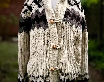 Heirloom Handknit Chunky Wool Cardigan