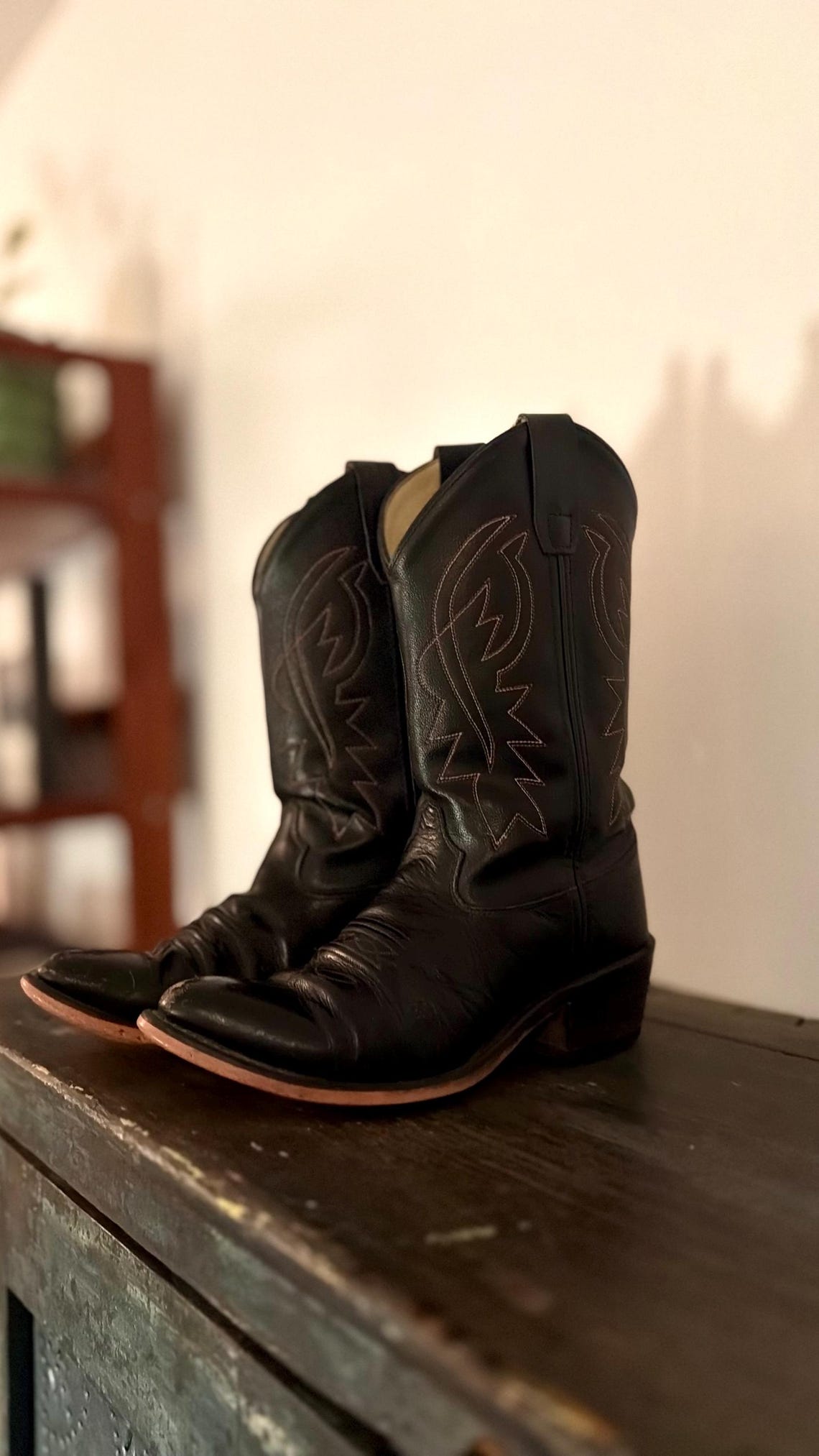 Vintage Cowboy Boots Retro 50’s Style (women’s size 6), foto 4 di 5