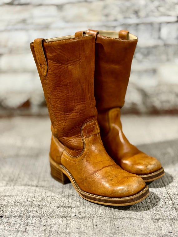Vintage Acme Chunky Campus Boots Size 8.5 D