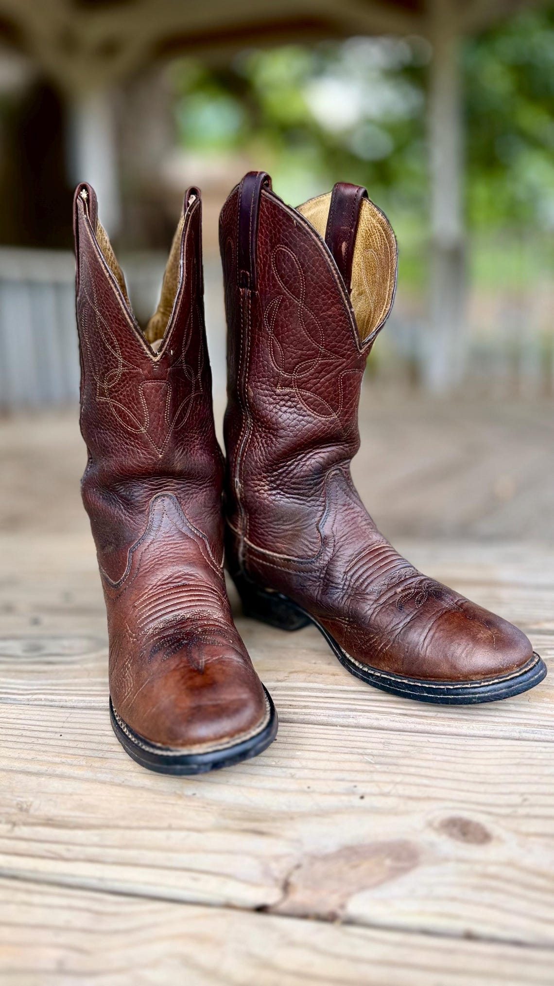 Vintage Leather Boots Extra Soft Comfortable Work Boots Size 7 D Men’s, foto 3 di 5