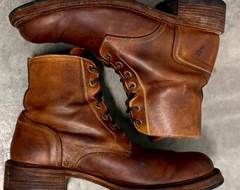 Vintage Frye Americana Work Boots Cognac Brown (Men’s Size 12)