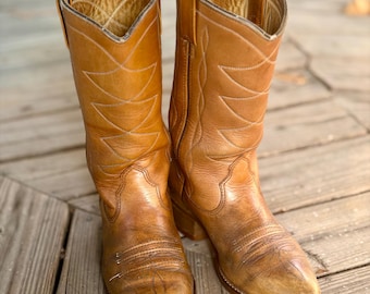 1970’s Western Work Boots Heavy Duty/Thick/Rugged/Men’s Sizs 8 D
