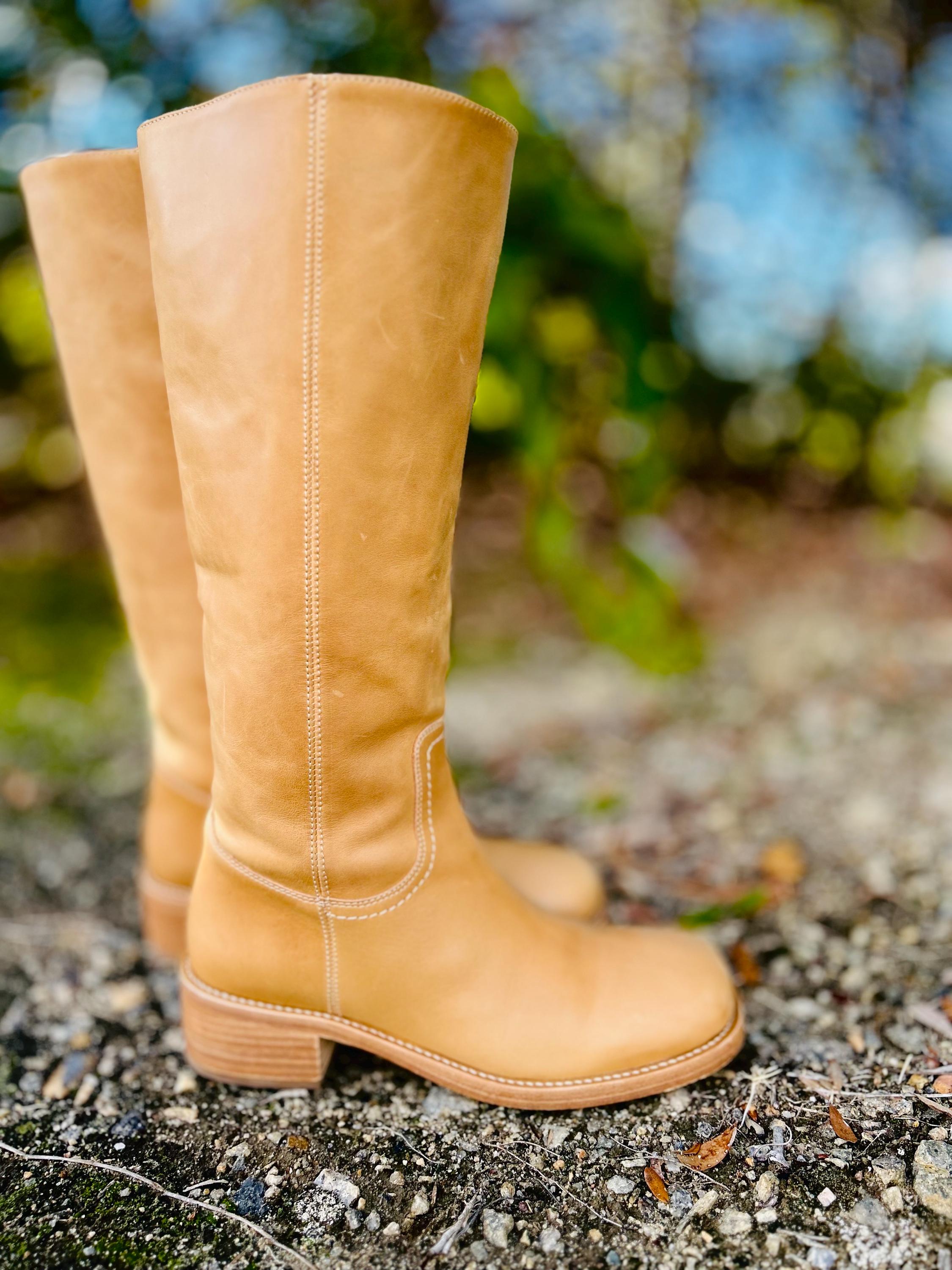 Frye フライ ホワイトレザー キャンパス カウボーイブーツ サイズ6