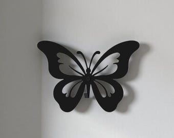 Metal Butterfly Wall Hook - Modern Metal Wall Decor Hooks