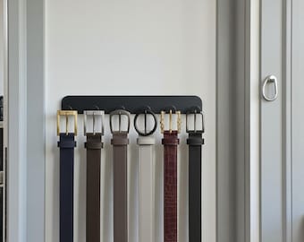 Metal Belt Storage Rack for Closet, Wall Belt Holder Bar, Hanging Belt Organizer