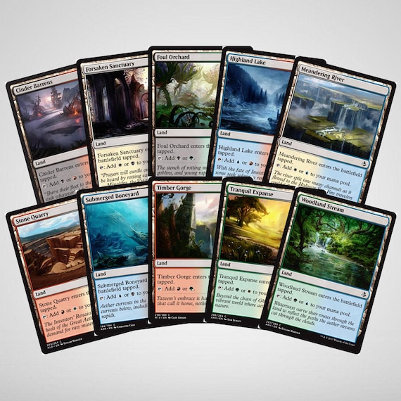 Full Set DUAL Tapped Lands Commander Staples EDH All Color Pairs