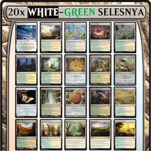 MTG White Green Commander Starter Kit - 20 Cards - Selesnya Bundle  Including Lands & Artifacts for Magic the Gathering - Etsy