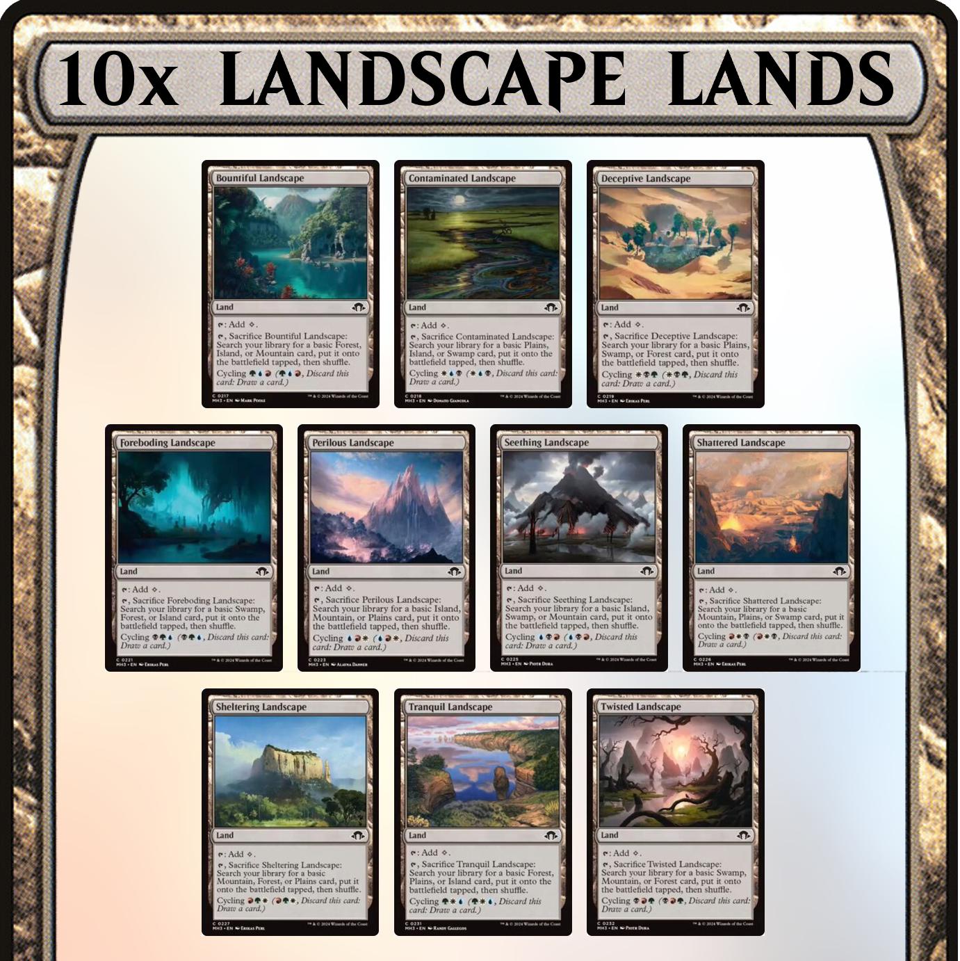 10x FULL SET Landscape Tri Lands Nonfoil MTG Magic the Gathering Commander  - Etsy