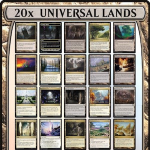 20x UNIVERSAL Land Bundle Staple Cards for Commander MTG Magic the Gathering EDH