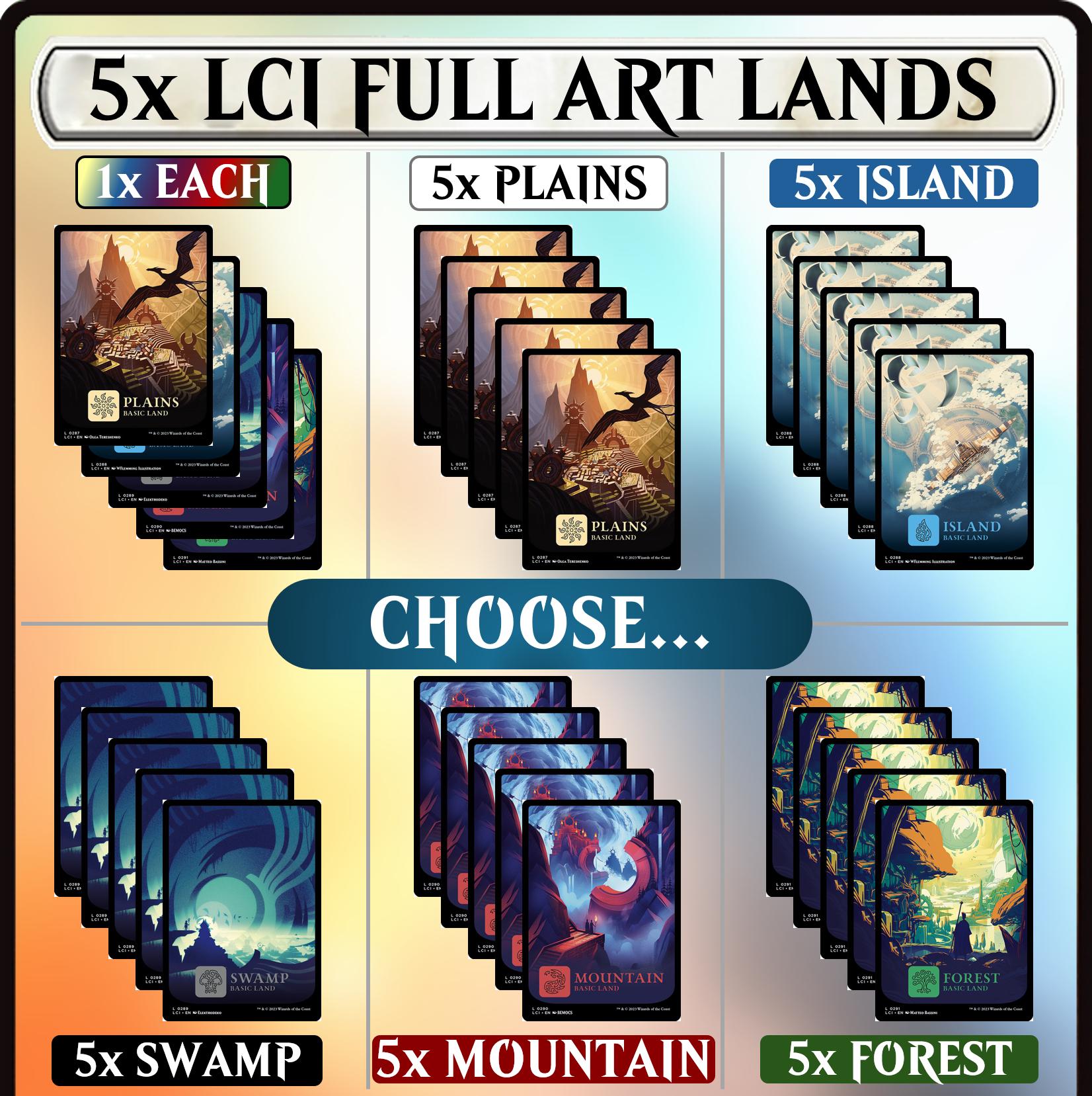 5x Full Art Basic Lands - Lost Caverns of Ixalan - MTG Magic the