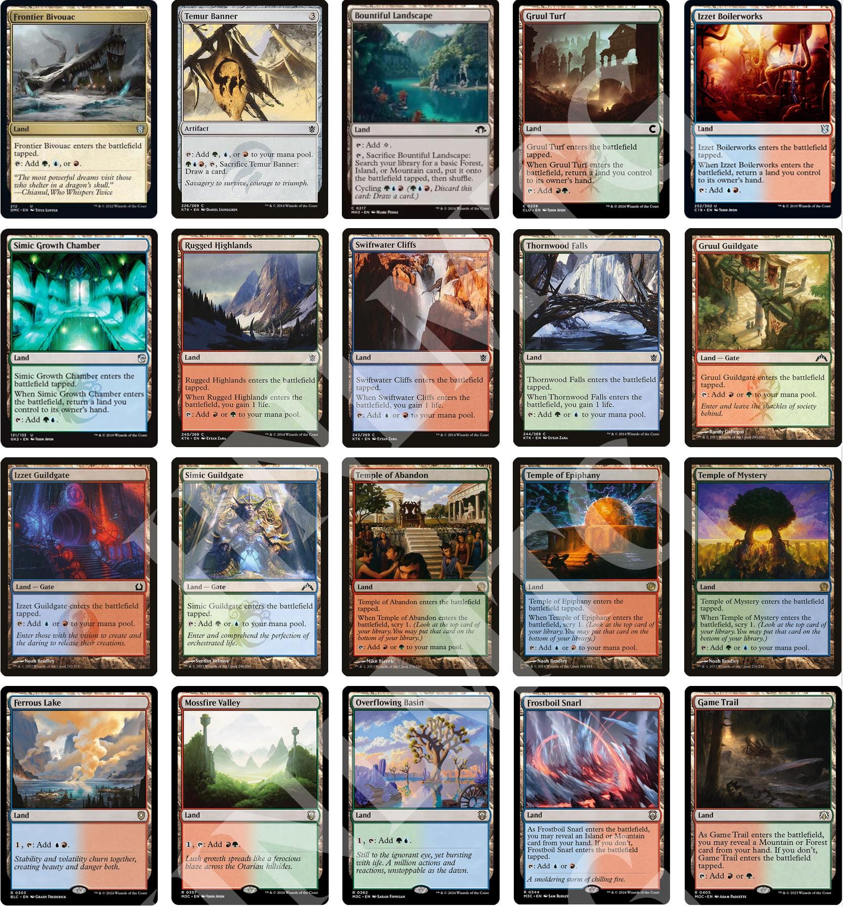 MTG Blue Red Green Commander Starter Kit - 40 Cards - Temur Bundle