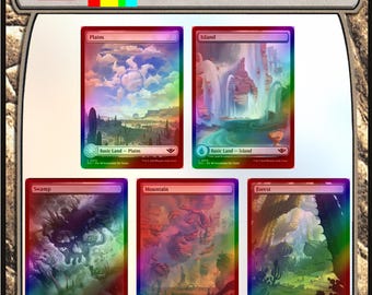 5x FOIL Full Art Basic Lands - Outlaws at Thunder Junction OTJ MTG Magic the Gathering