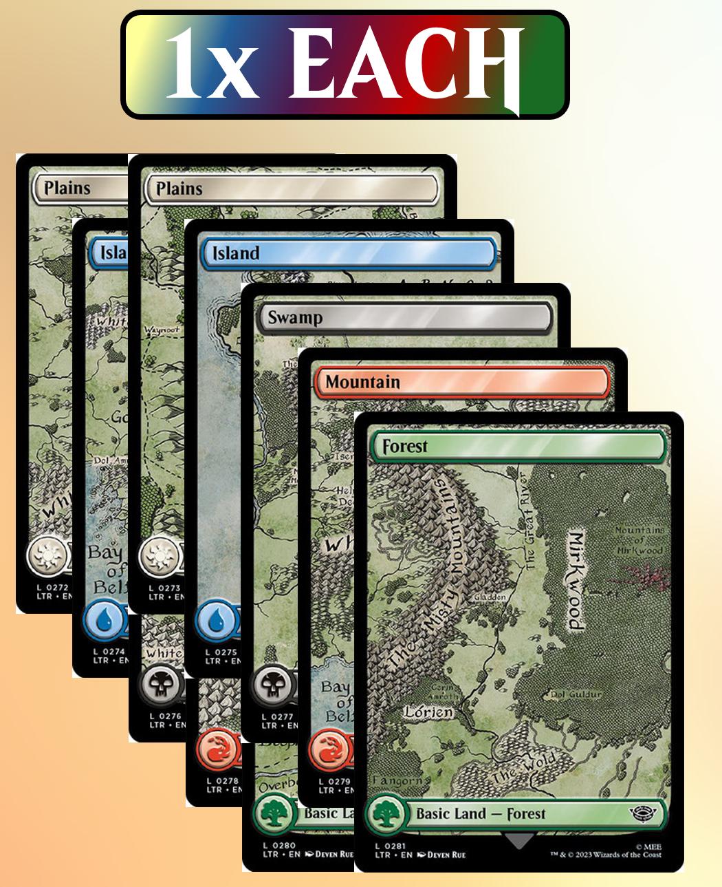 10x Lord of the Rings Tales of Middle Earth Full Art Basic Land