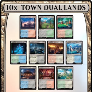 final fantasy mtg dual lands Magic The Gathering Commander Deck - Y'shtola Drain - Esper Blue Black White - EDH cEDH - 100 Card - Custom Deck 10x Final Fantasy Town Dual