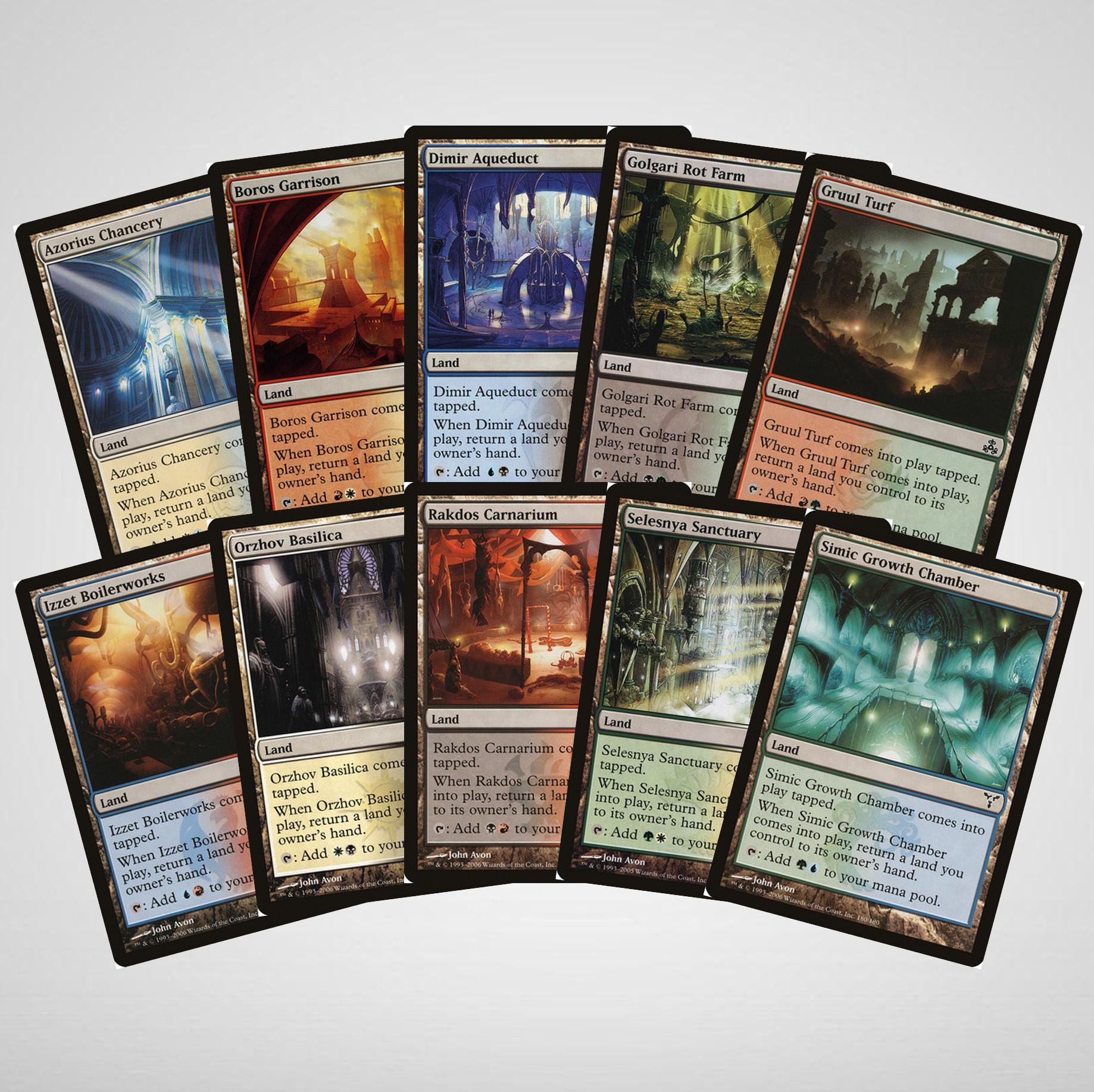 10 DUAL Bounce Lands MTG Magic the Gathering Cards 1x Each From