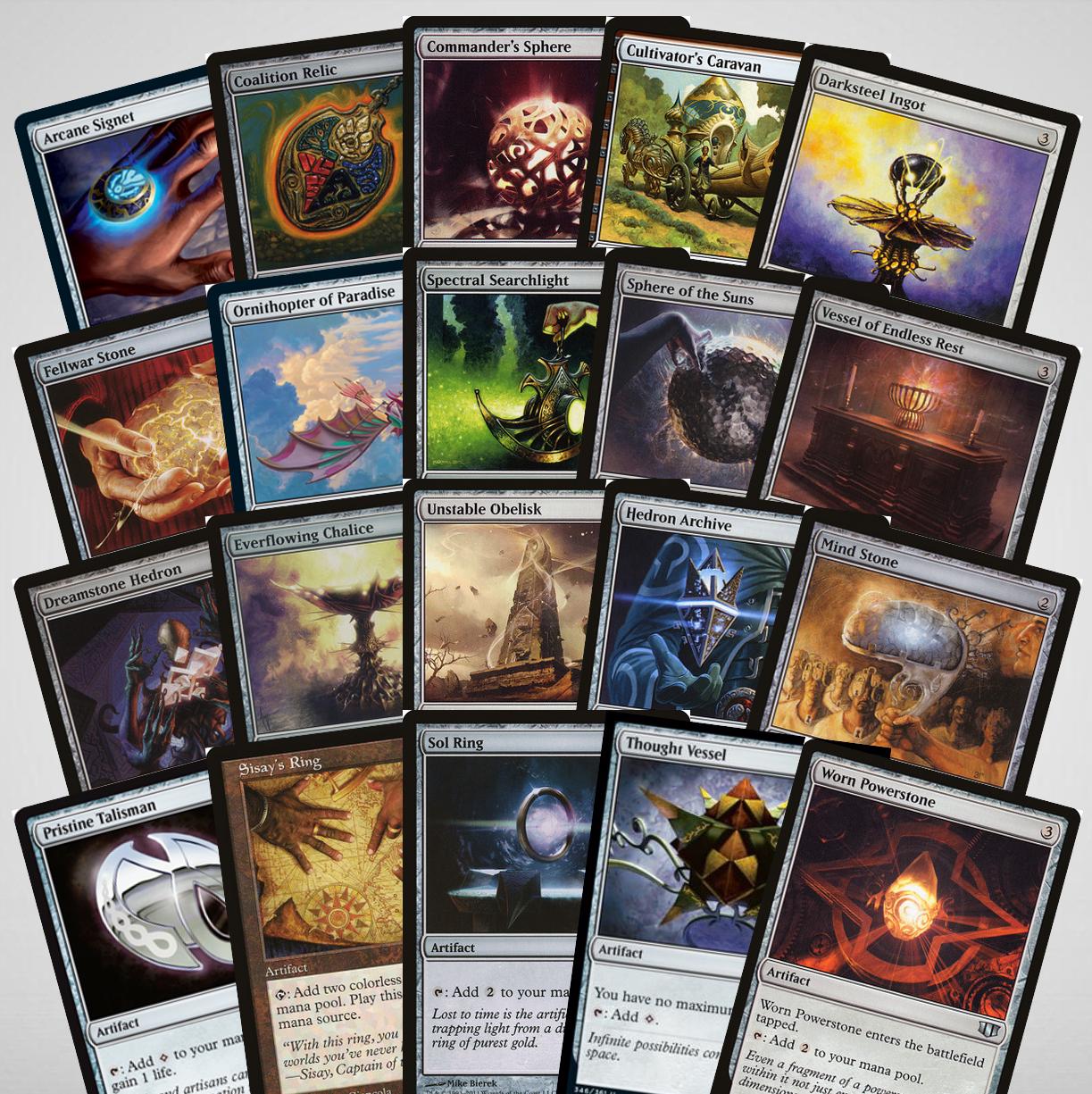 20x UNIVERSAL Mana Rock Bundle Staple Cards for Commander MTG