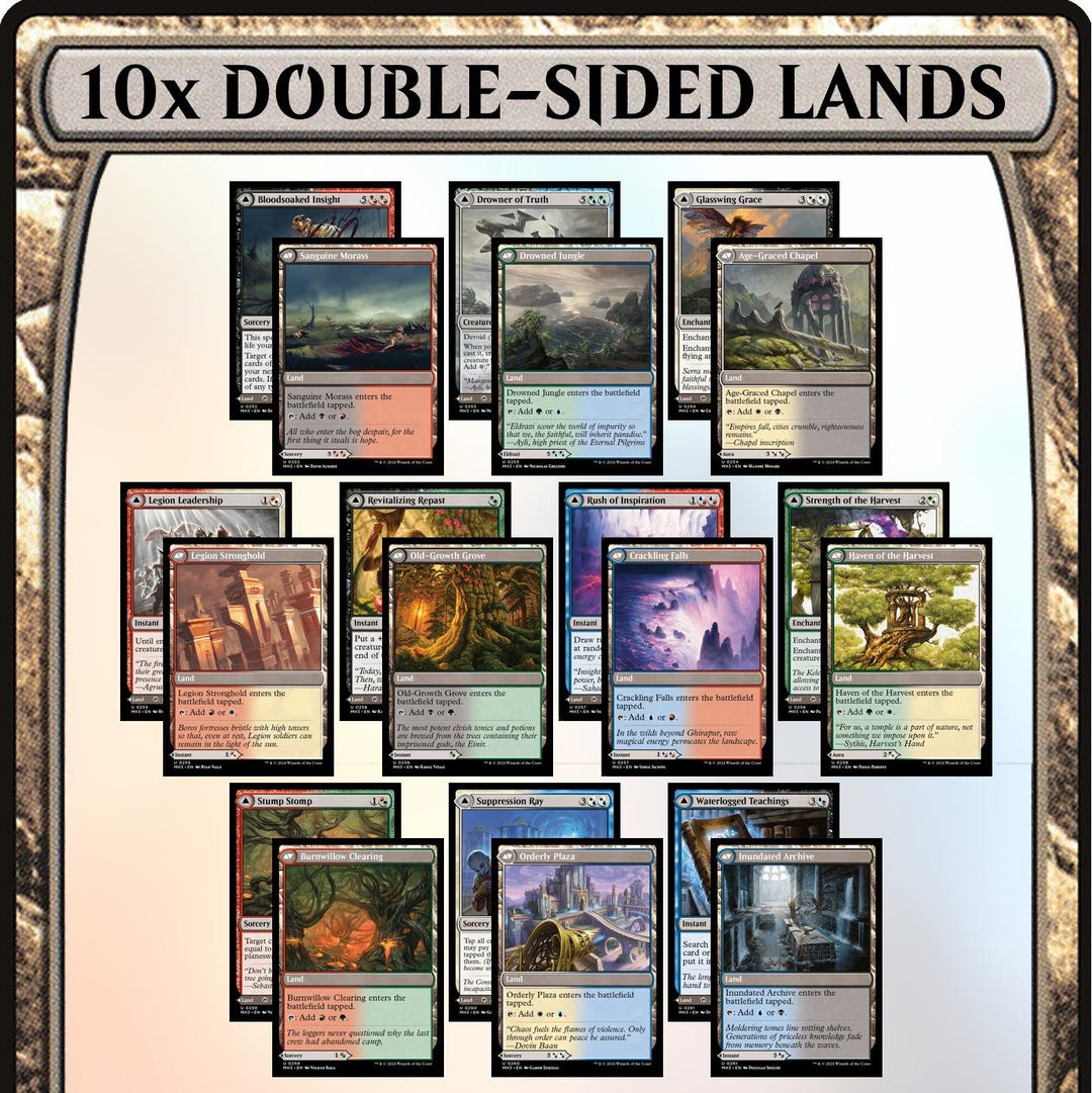 10x Modern Horizons 3 Dual MDFC Lands Nonfoil MTG Magic the Gathering ...