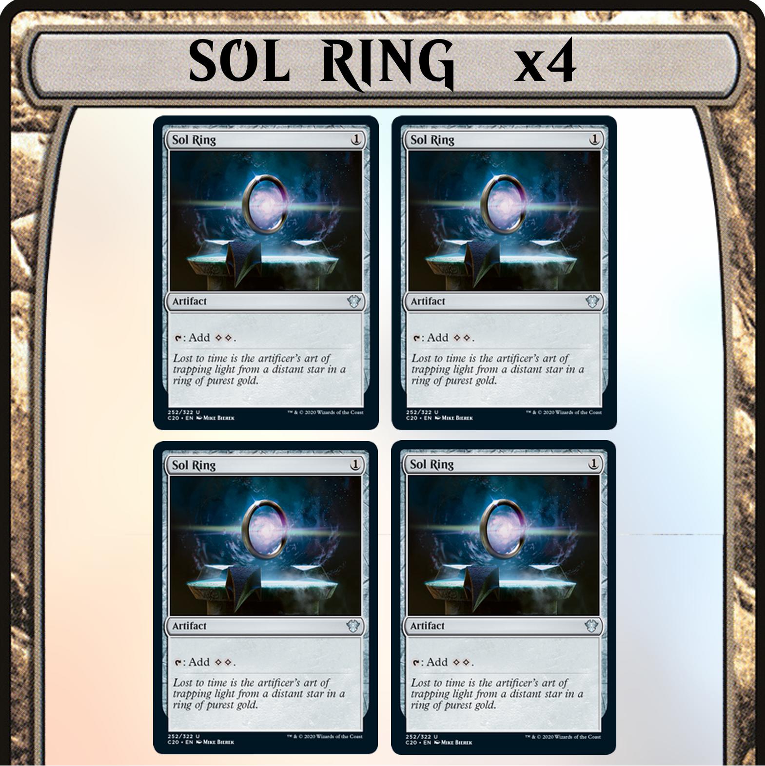 PLAYSET 4x Sol Ring for MTG Magic the Gathering Commander EDH - Etsy