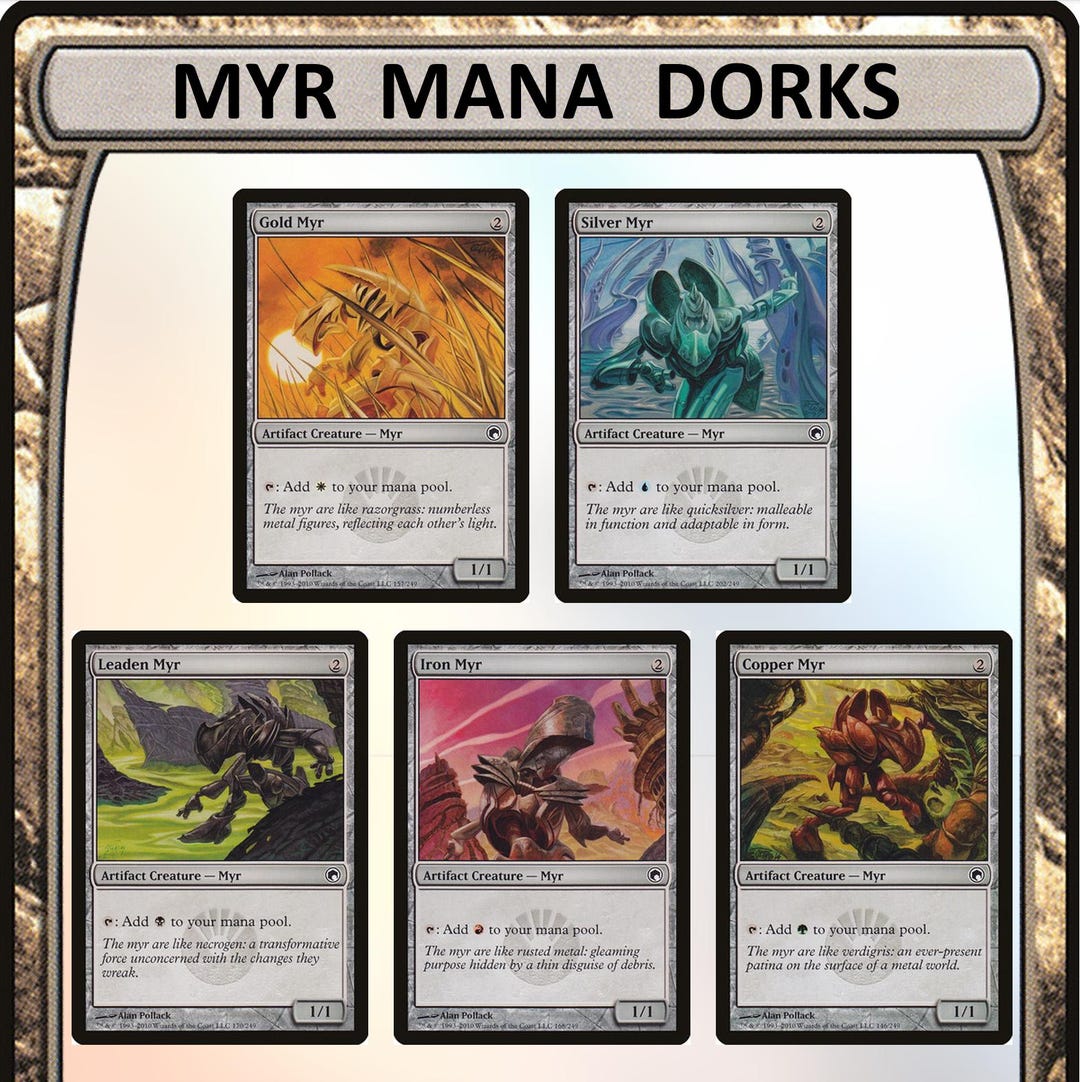 5x MYR Mana Dork Rock Artifact Full Set Nonfoil MTG Magic the