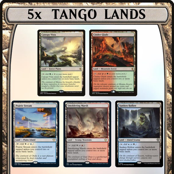 5x Tango Battle Lands FULL SET Nonfoil MTG Bundle Magic the