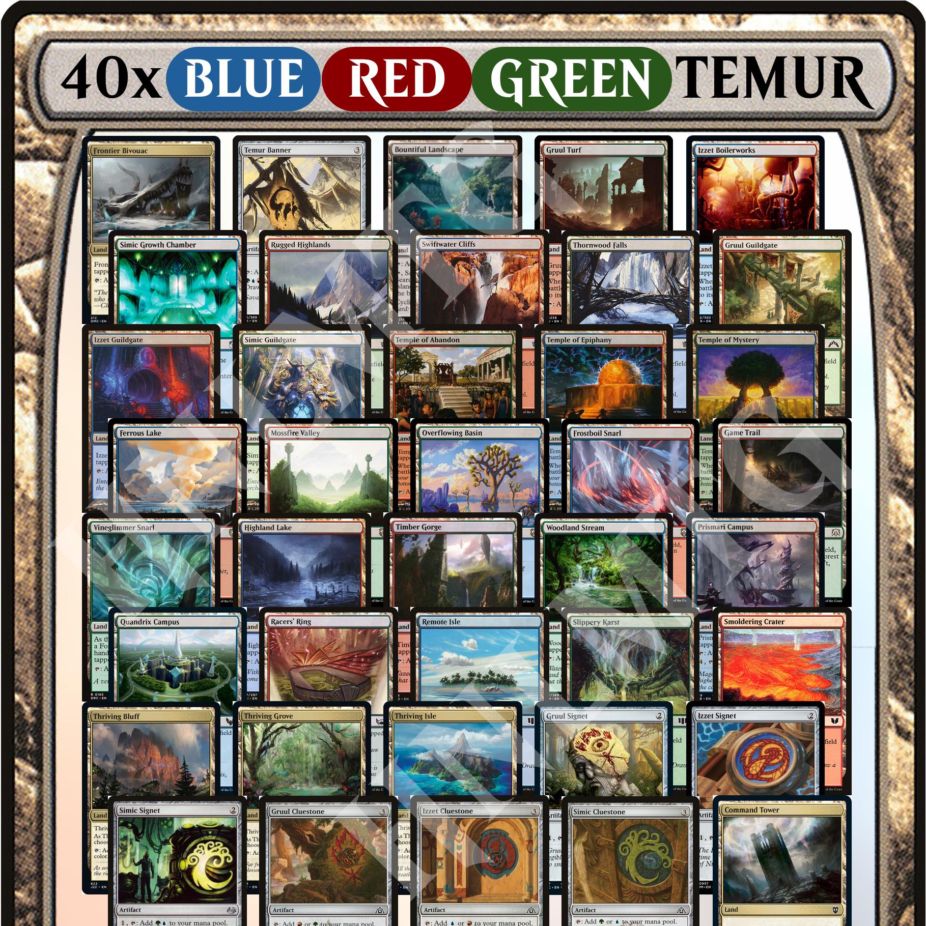 mtg red blue green commander deck Thousand Maws- A Temur Hydras tribal commander deck in the style of the  Precons : r/custommagic