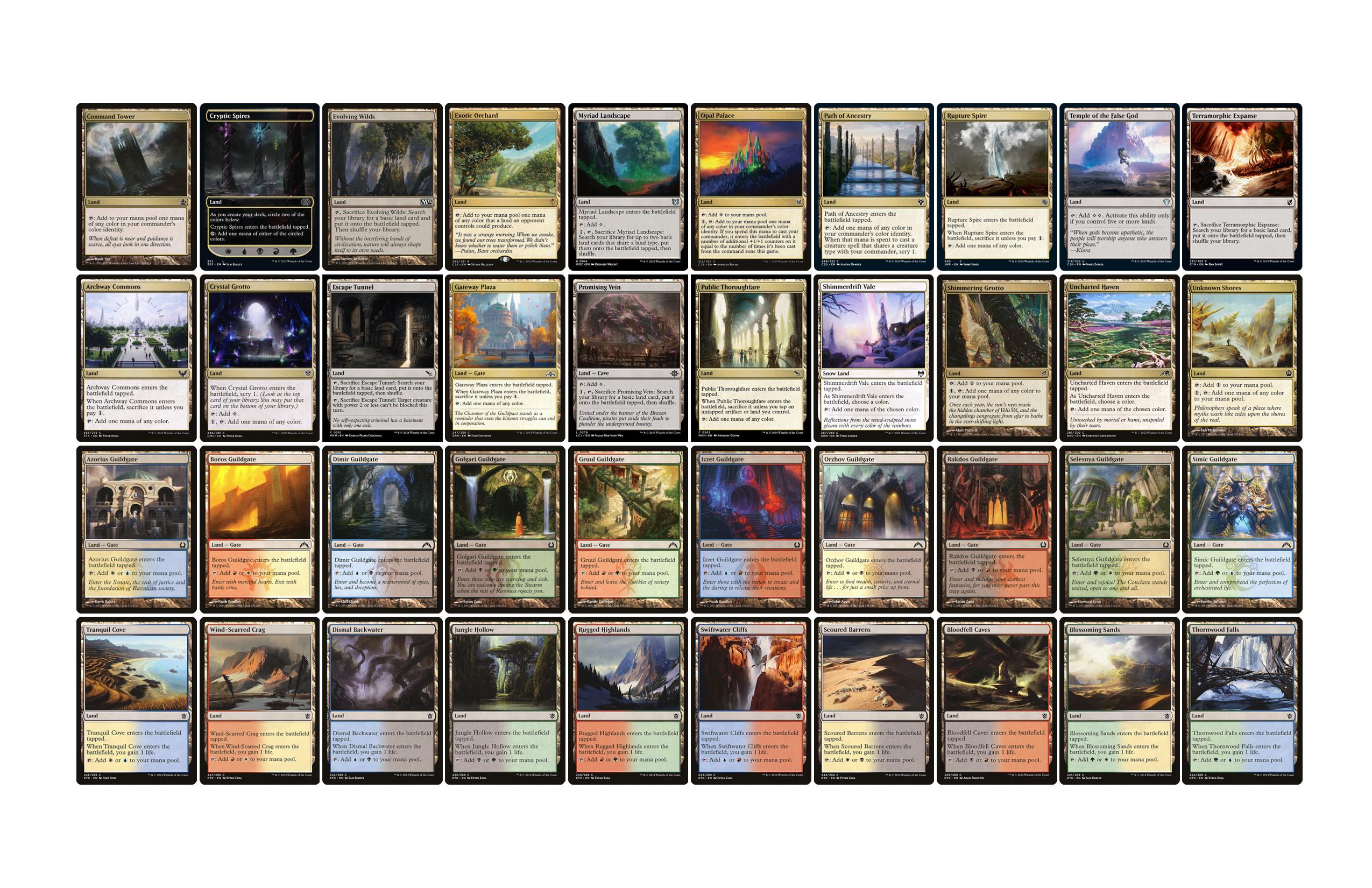 mtg land cards list Ravnica Remastered