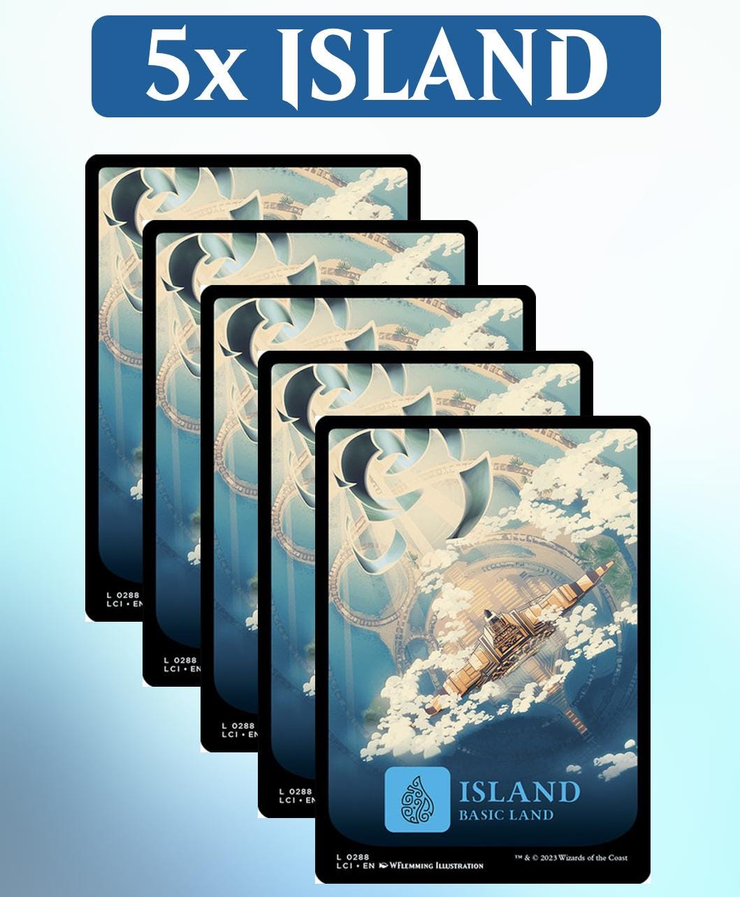 5x Terre Base Full Art - Tutte Diverse - Set 'All Will Be One' - Magic: The Gathering (MTG)