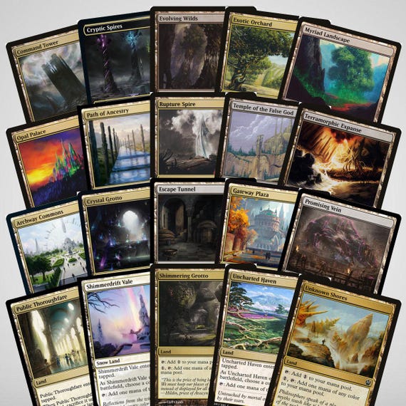 20x UNIVERSAL Land Bundle Staple Cards for Commander MTG Magic the Gathering EDH - Etsy 20x UNIVERSAL Land Bundle Staple Cards for Commander MTG Magic the Gathering EDH - Etsy