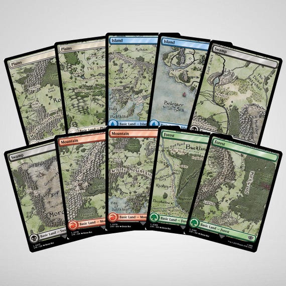 10x Lord of the Rings Tales of Middle Earth Full Art Basic Land Nonfoil MTG  Magic the Gathering - Etsy