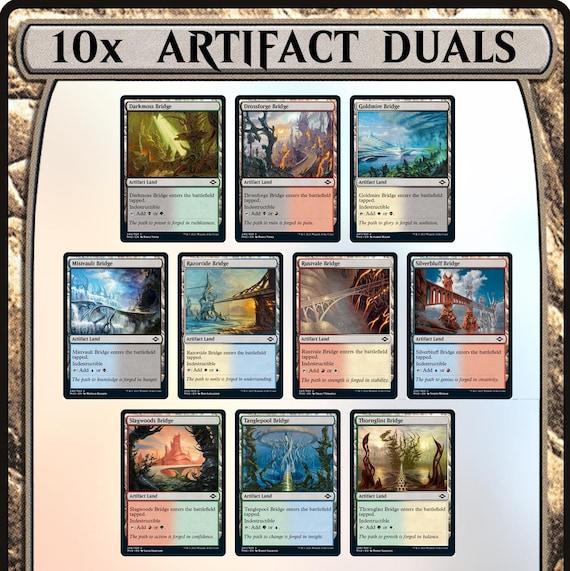 10x ARTIFACT BRIDGE Dual Lands Full Set of Dual 2-color for