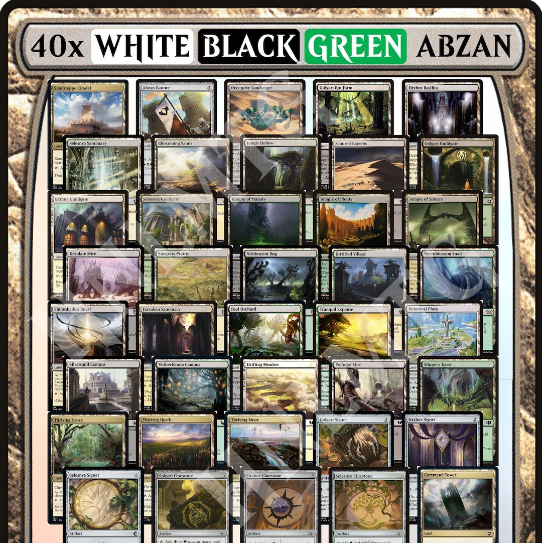 【MTG】色々セット MTG White Black Green Commander Starter Kit - 40 Cards - Abzan